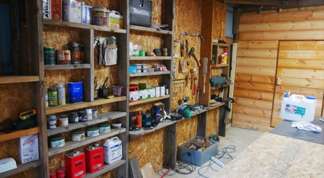 工房DIY】オール廃材で工具棚を倉庫に簡単に自作。 | DIYゆうだい